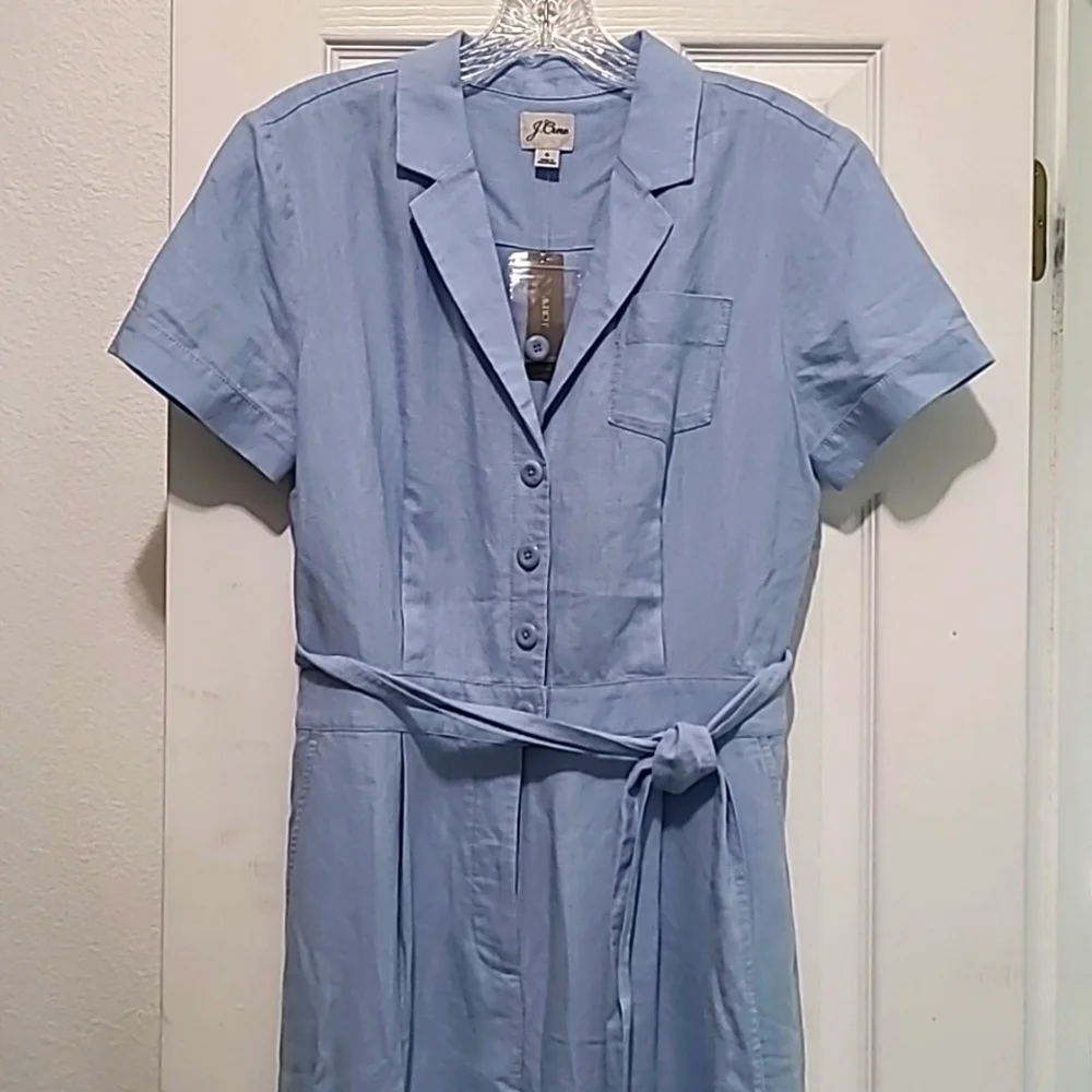 NWT J. Crew Wide-leg jumpsuit in linen blend